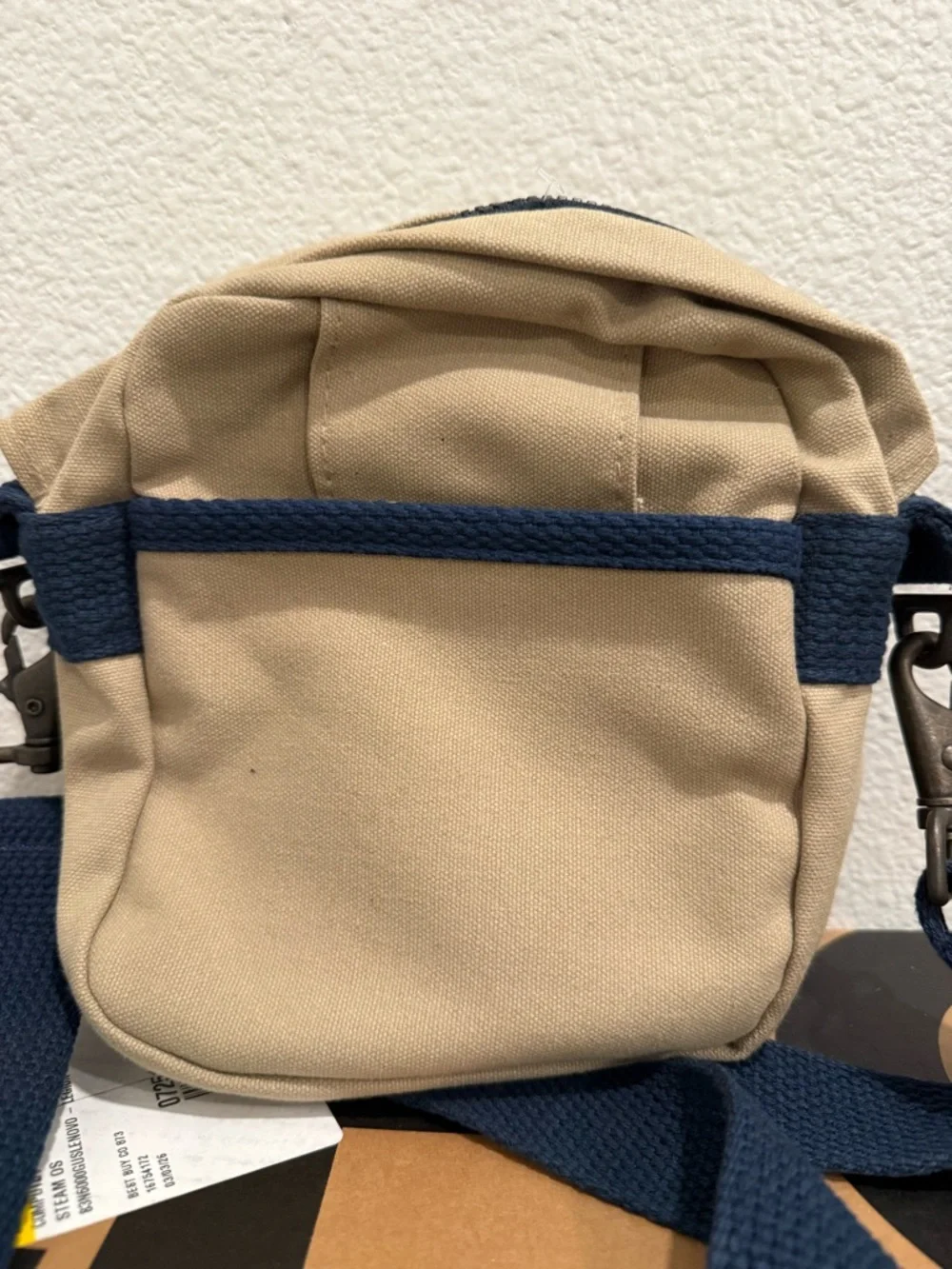 Visa Super Bowl XXX Small Crossbody Bag in Beige and Navy